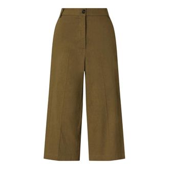 Pinko Bermuda Wide Broeken - Dames - Wijde Broeken - Groen - M - Broeken