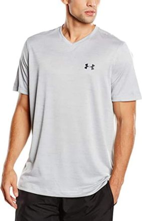Under Armour Mens Tech 2.0 V-Neck Short-Sleeve T-Shirt (Light Grey(011), X-Large)