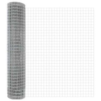 Berkfield Home Euro Fence 1.5x10 m Galvanised Steel in Grey