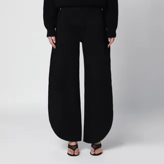 Alaia Pantaloni balloon neri in cotone