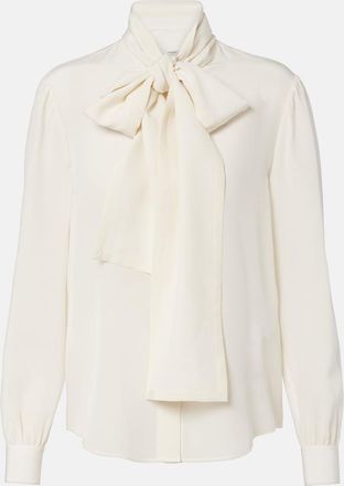 Saint Laurent Tie-neck silk blouse