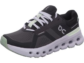 On Womens Cloudrunner 2 Sneakers, Shadow/Lima, 8 Wide
