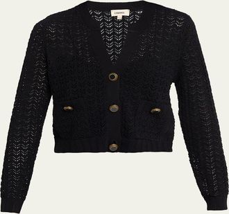 L'agence Orla Pointelle Knit Cardigan