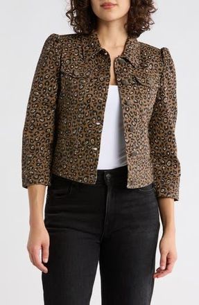 Tart Averill Denim Jacket in Warm Leopard at Nordstrom Rack, Size X-Small