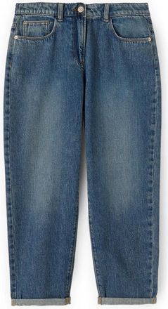Motivi Boyfriend Jeans met omslag - Dames - Cropped Jeans - Blauw - M - Katoen - Jeans