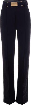 Elisabetta Franchi Black Technical Fabric Pants