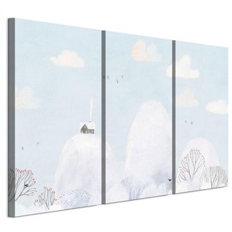 OEM Cuadro Sobre Lienzo Italiano De 90 X 60 Cm, Tr&iacute;ptico - Estilo Minimalista - Naturaleza Cuadro Sobre Lienzo Italiano De 120 X 80 Cm, Tr&iacute;ptico - Estilo 