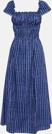 Altuzarra Ruched cotton-blend midi dress