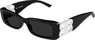 Balenciaga Rechthoekige Zonnebril - Dames - Accessoires - Zwart - Maat: 51 MM