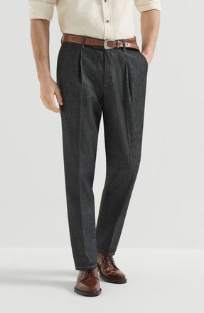 Brunello Cucinelli No-fade denim trousers in Dark Grey at Nordstrom, Size 44 It