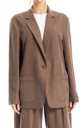 Max Studio Single Button Blazer in Acorn at Nordstrom Rack, Size X-Small