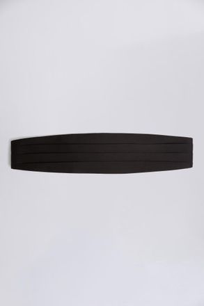 Moss Black Silk Cummerbund