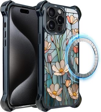 OEM Funda Ibizu Dropguard Ultra Para Iphone 15 Pro Max Con Magsafe, Colores De Cristal, Wildflower Whisper