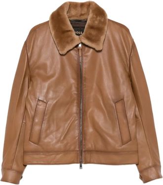 BOSS Jack met kraag - Bruin