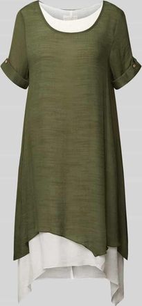 Apricot Knielanges Kleid aus Viskose-Mix in Khaki, Gr&ouml;&szlig;e XXL