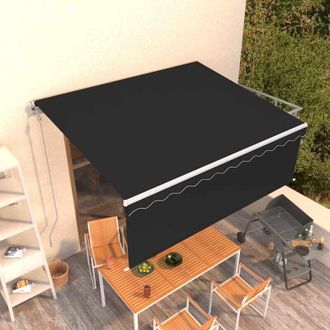 vidaXL Vidaxl - Toldo Autom&aacute;tico Retr&aacute;ctil Con Persiana Gris Antracita 4x3 M