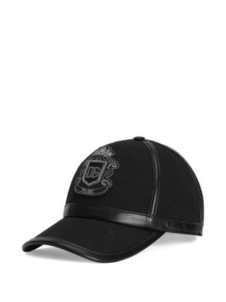 Dolce & Gabbana crest-embroidered baseball cap - Black