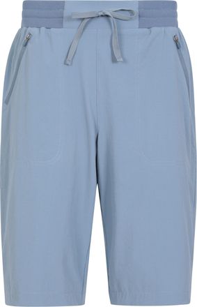 Mountain Warehouse Explorer Womens Long Shorts - Quick Drying Ladies Trek Pants, Lightweight Trousers, UV Protected - for Hiking, Camping, Sports, Travelling Light Blue 