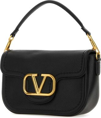 Valentino Garavani Womens Valentino Shoulder Bag Black Calf Leather
