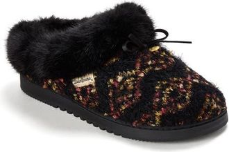 Dearfoams Daphne Knit Clog Slippers in Black at Nordstrom, Size X-Large