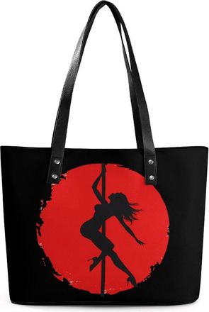 Generic Pole Fitness Dance Vintage Tote Bags for Women Cute Shoulder Purses Handbags
