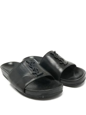 Saint Laurent Joan leather sandals - Black