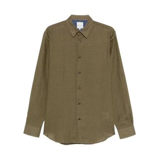 Paul Smith Casual Shirts, male, Green, Size: M Buttoned Shirt