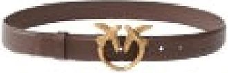 Pinko Pinko, Accessoires, Dames, Bruin, M, Leer, Love Berry H3 Belt Low Vitello