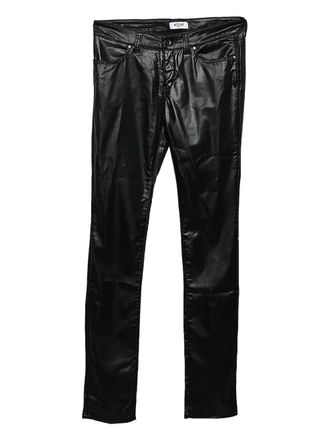Moschino logo-patch skinny trousers - Black