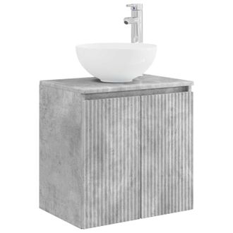 vidaXL Vanidad Con Lavabo De Pared Gris Hormig&oacute;n 49,5 X 41 X 64,5 Cm Vidaxl