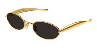 Bottega Veneta BV1386S 001 Mens Sunglasses Gold Size 57