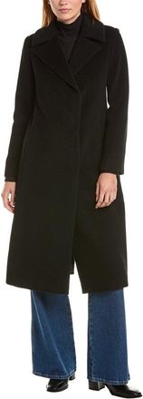 Sofiacashmere Sofiacashmere Notch Lapel Wool & Cashmere-Blend Jacket