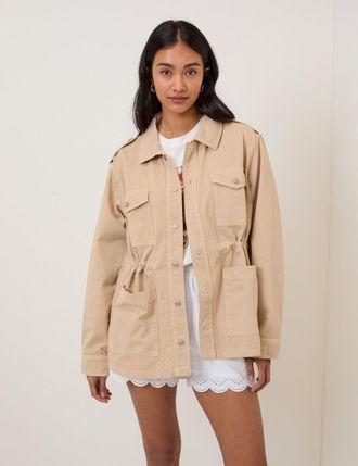 Nobody's Child Cream Utility Jacket