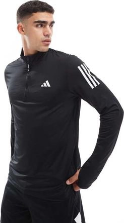 adidas adidas Training - Own The Run - Top nero con zip corta