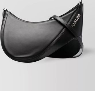 MUGLER curved shape adjustable strap shoulder bag