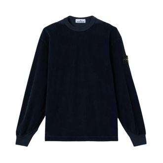 Stone Island Felpa girocollo in jersey - - Sweatshirts & Hoodies - Uomo - Blu - S