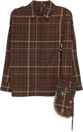 Siedres Athelia Checked Embellished Top