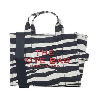 Marc Jacobs Tote Bags, female, Black, Size: ONE SIZE Zebra Print Tote Bag Stylish Canvas