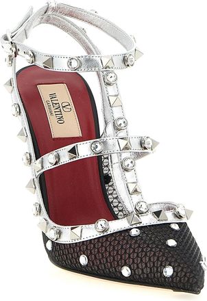 Valentino Garavani Womens Rockstud Pumps Multicolor Polyester