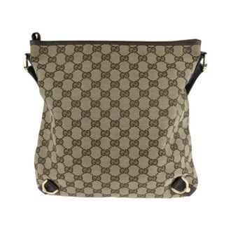 Gucci Pre-owned Cross Body Bags, female, Brown, Size: ONE SIZE Pre-owned Canvas Cross Body Bag