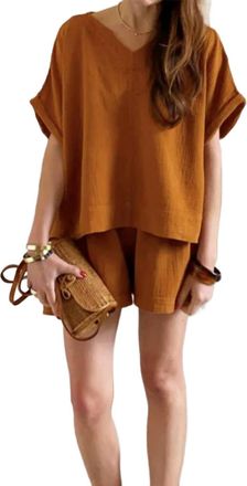 Beaumont Organic Gilma Shorts In Pecan