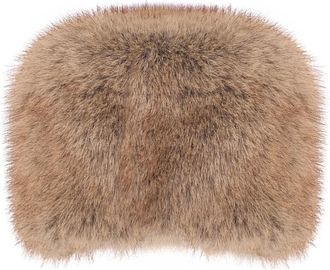 Cesare Gaspari Faux Fur Winter Hat - Dames - Accessoires - Beige - Maat: ONE Size Leer