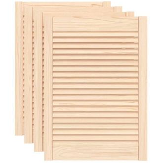 vidaXL Vidaxl - Puertas De Armario De Lamas 4 Uds Madera De Pino 69x49,4 Cm