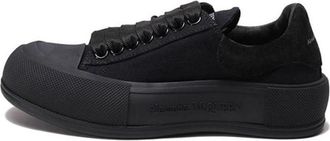 Alexander McQueen (WMNS) Alexander McQueen Deck Skate Plimsoll Shoes Black 697120W4MV71000
