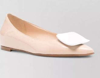 Roberto Festa Milano leather pointed-toe ballerina shoes