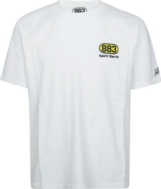 MC2 Saint Barth Klassiek T-Shirt 883 Nord Sud Ovest Est - Heren - Tops - Wit - Maat: XL Katoen
