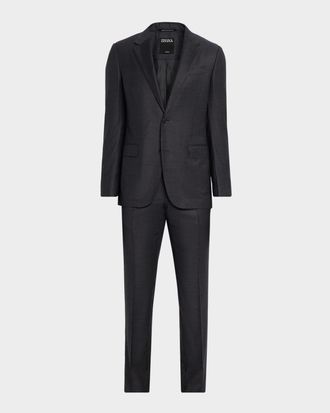 Ermenegildo Zegna Men & apos;s Trofeo Wool Plaid Two-Piece Suit