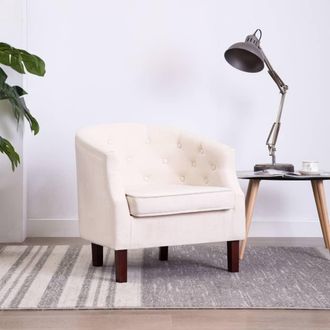 vidaXL Sill&oacute;n De Tela Beige Vidaxl