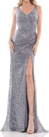 Colors Dress Sparkling Siren Gown In Grey