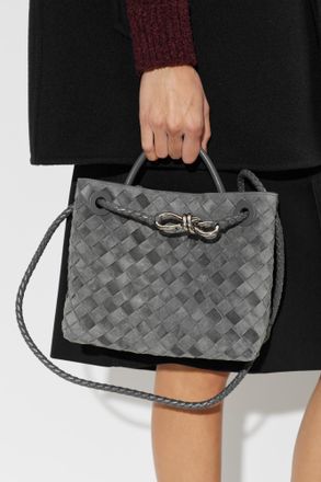 Bottega Veneta Andiamo Small Bag, Womens, Grey